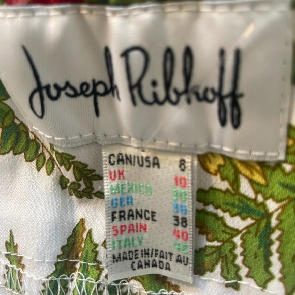 Designer Joseph Ribkoff Stretch Floral Pants - Picture 3 of 7